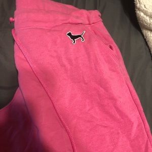 Pink Victoria Secret size large sweat pants